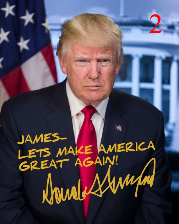 Customized President Donald /& Melania Trump Signed 8x10 Photo FREE SHIPPING