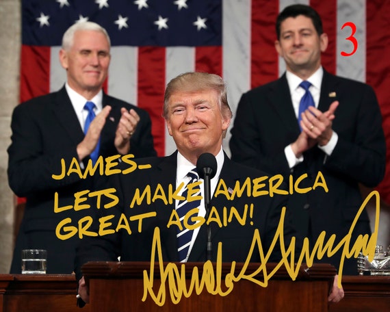 Customized President Donald /& Melania Trump Signed 8x10 Photo FREE SHIPPING