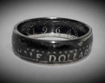 Coin Ring Silver Kennedy Half Dollar Men Women Children Gift