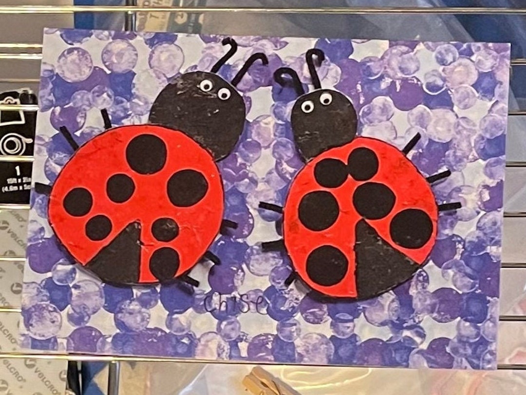 Lady Bug Note Lady Bug Note Card - Etsy