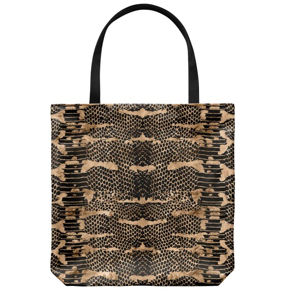 snakeskin tote