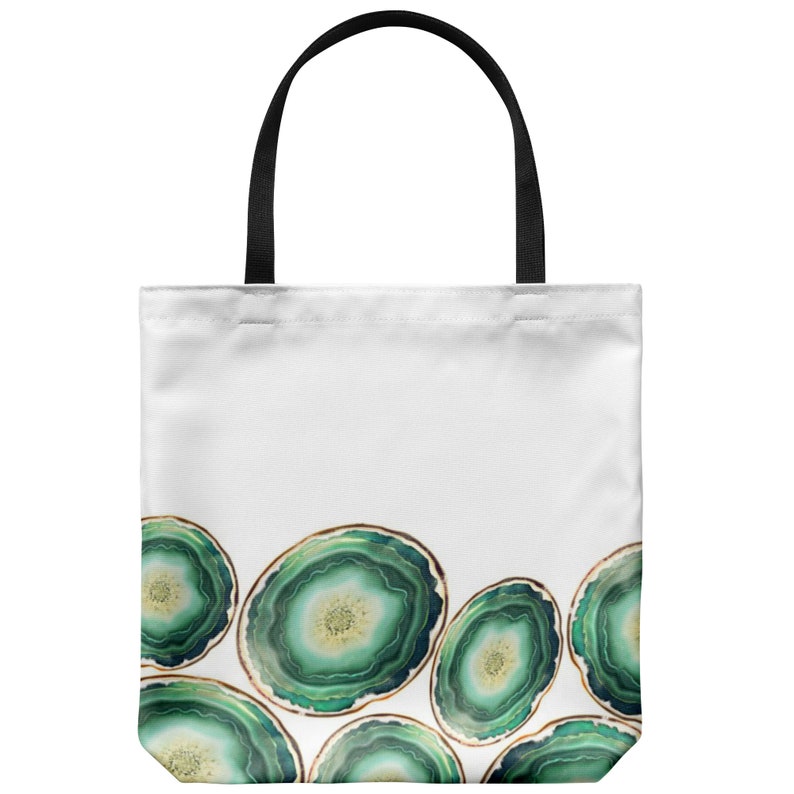 Green Agate Tote Bag Beach Tote Grocery Bag Summer Tote Bag Market Tote Agate Fashion Pretty Beach Bag Beach Bag