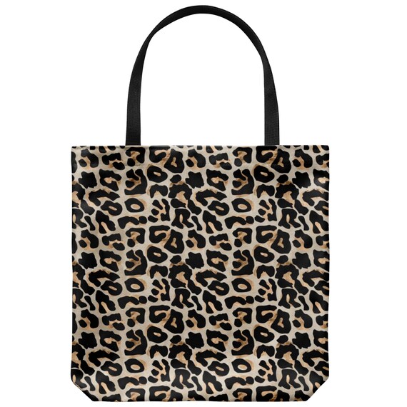 leopard print tote bag