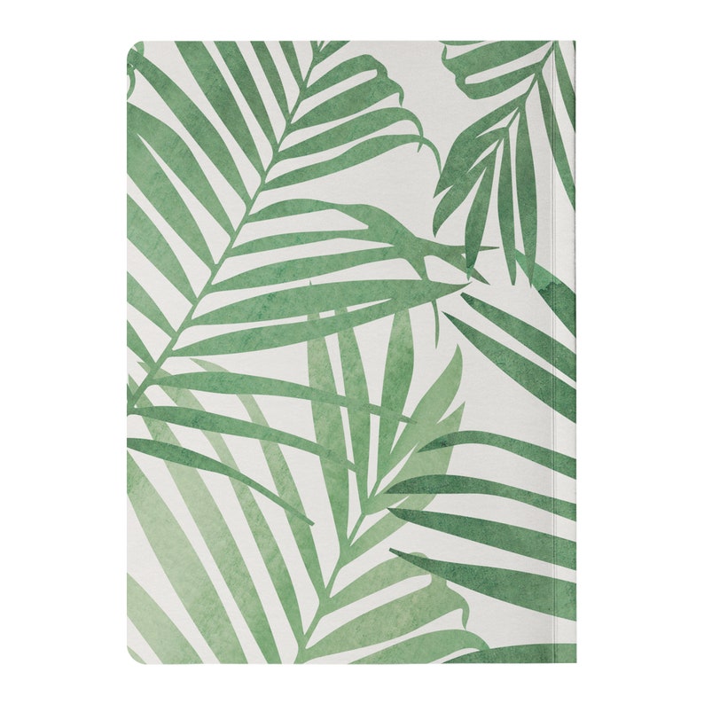 Palm Leaves Notebook Tropical Travel Journal Diary Green & - Etsy
