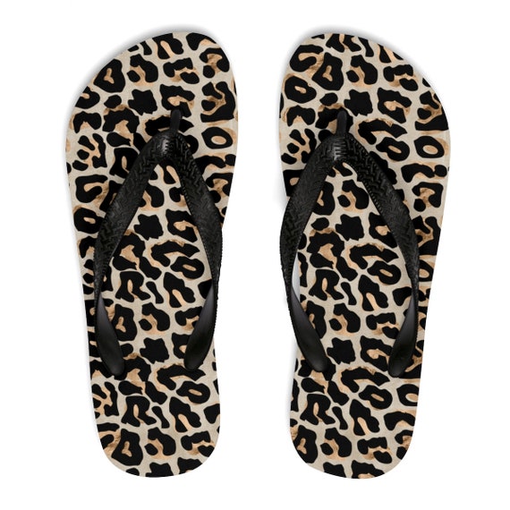 cheetah print flip flops