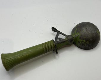 Vintage NEVCO-ijsschepje-Japan-groen-retro metaal en plastic