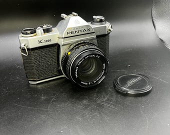 Pentax Asahi K1000 35mm Film Camera Lens SMC Pentax-M 1:2 50mm UNTESTED