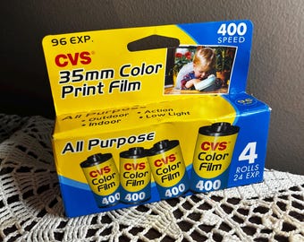 CVS 35 mm Color Print Film 4 Rollen mit je 24 Bildern, Geschwindigkeit 400 Expired 2009