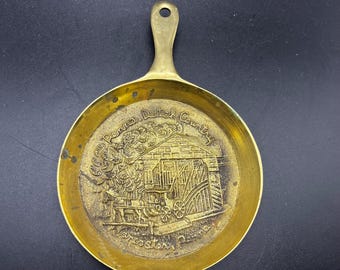Vintage Pennsylvania Dutch Country Solid Brass Miniature Skillet-Lancaster, PA
