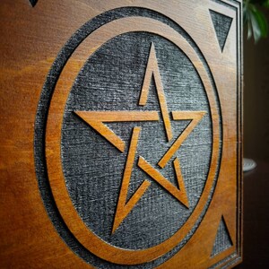 Pentagram Altar box, Tarot card box, Witchcraft supply image 9