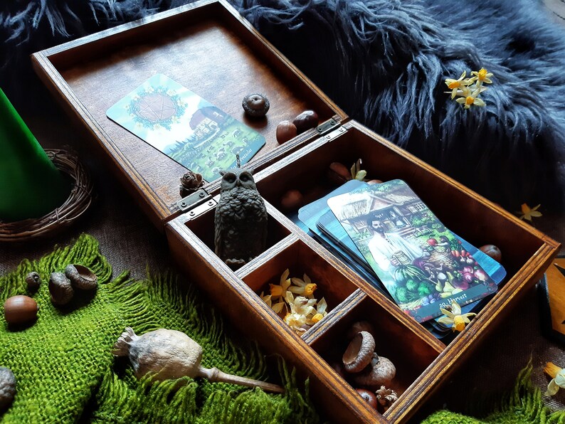 Pentagram Altar box, Tarot card box, Witchcraft supply image 4