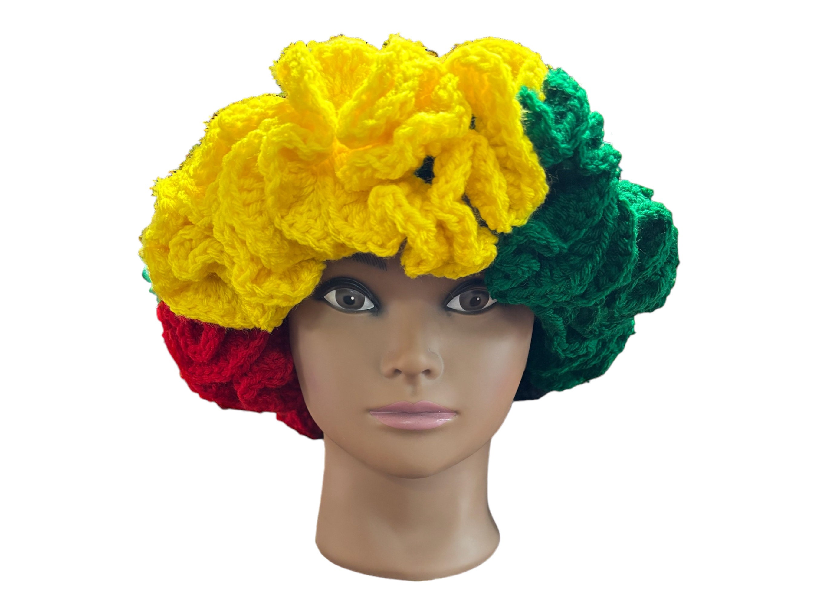 Juneteenth Crochet |ruffle Hat| Crochet Beanie| Crochet