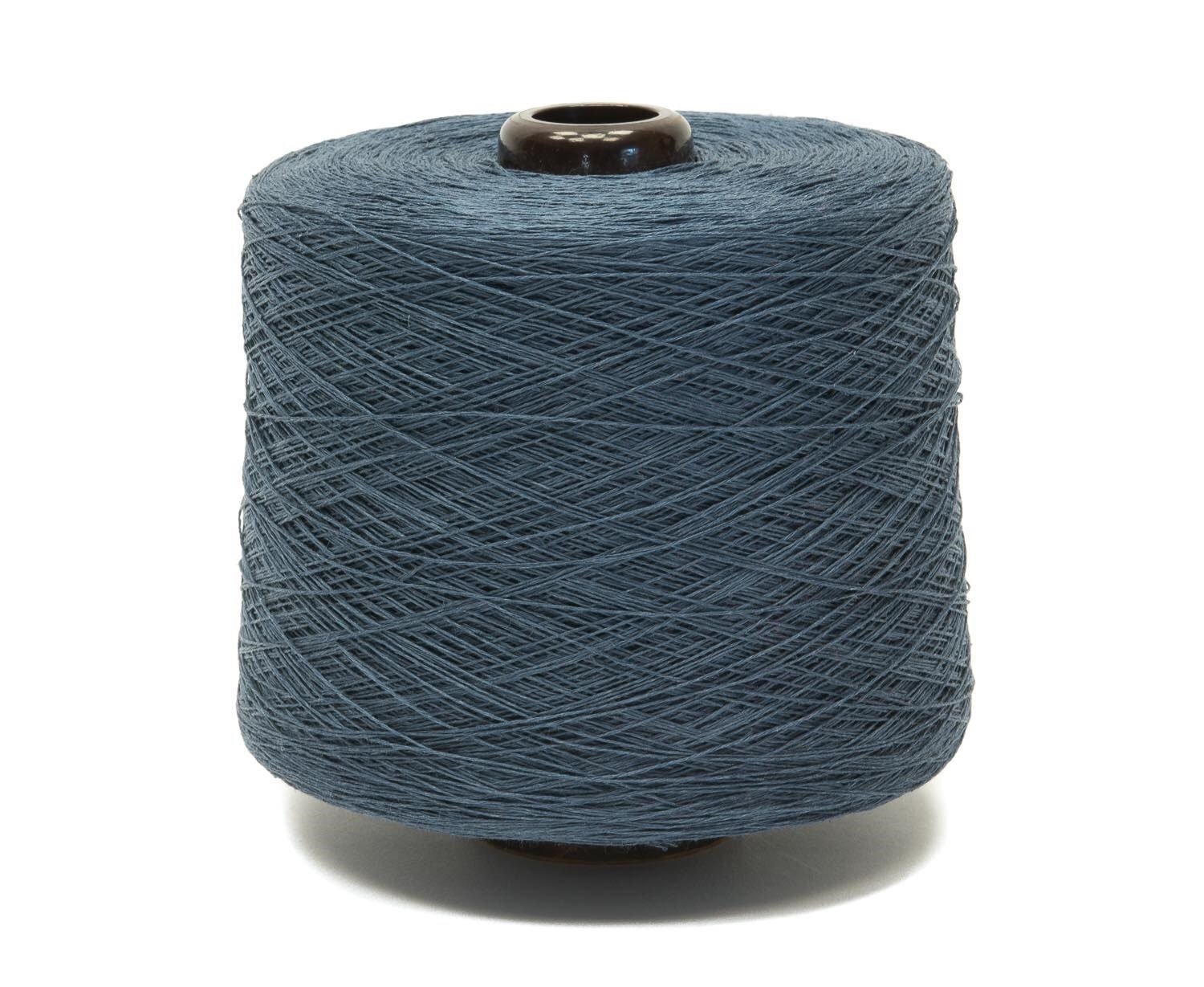 Linen yarn dark blue color Linen yarns on cones Etsy