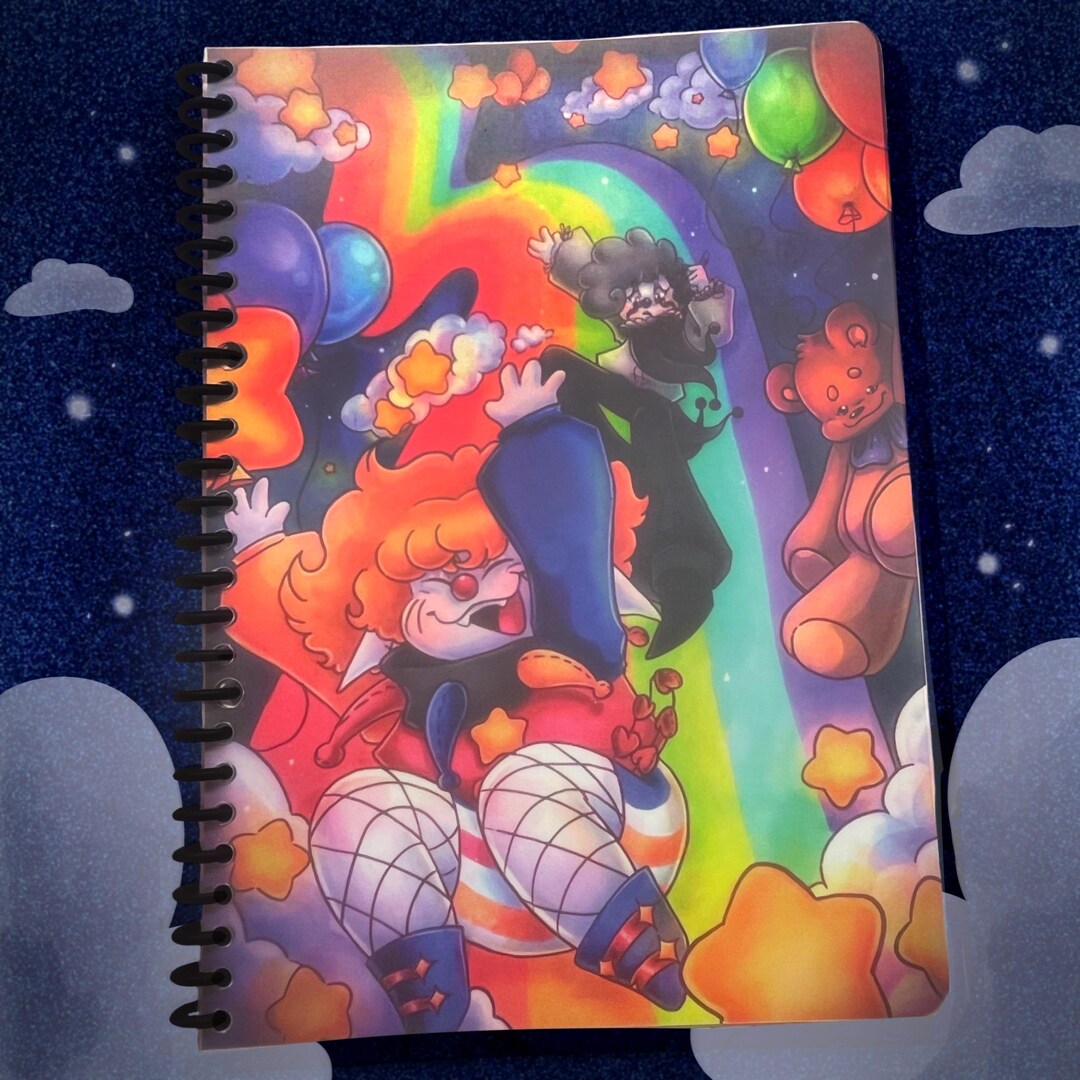 Clown Rainbow Slide Spiral Notebook || Oc Notebook - Etsy