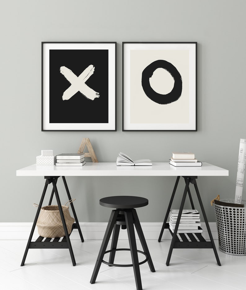 Printable Art Set XOXO Printable Bedroom Art Digital Etsy
