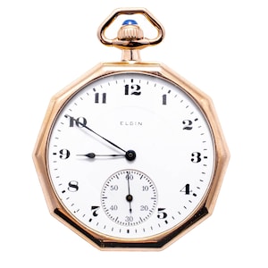14 Karat Yellow Gold 1918 Elgin Estate Pocket Watch