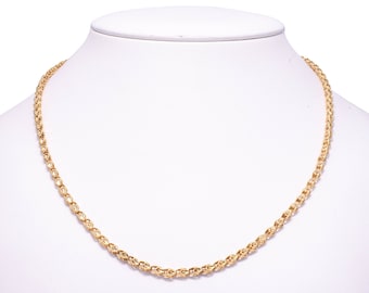 14 Karat Yellow Gold Turkish Rope Estate Chain Necklace