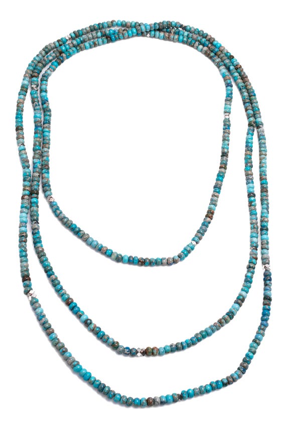 Infinity Beaded Turquoise Necklace - image 3