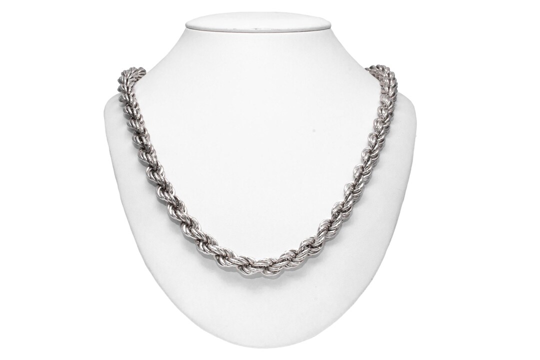 Large Rope Chain Sterling Silver Extra Large Rope Chain - Etsy