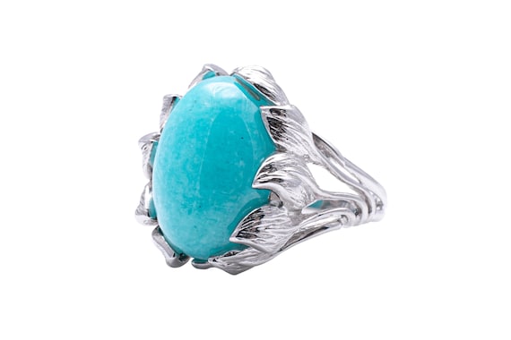 Sterling Silver Amazonite Ring - image 1