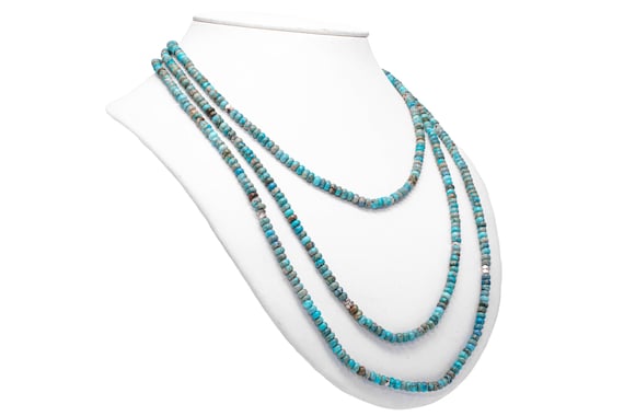 Infinity Beaded Turquoise Necklace - image 2