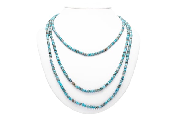 Infinity Beaded Turquoise Necklace - image 1