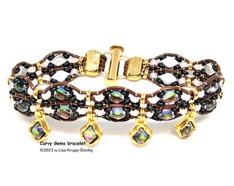 Curvy Gems Bracelet pattern