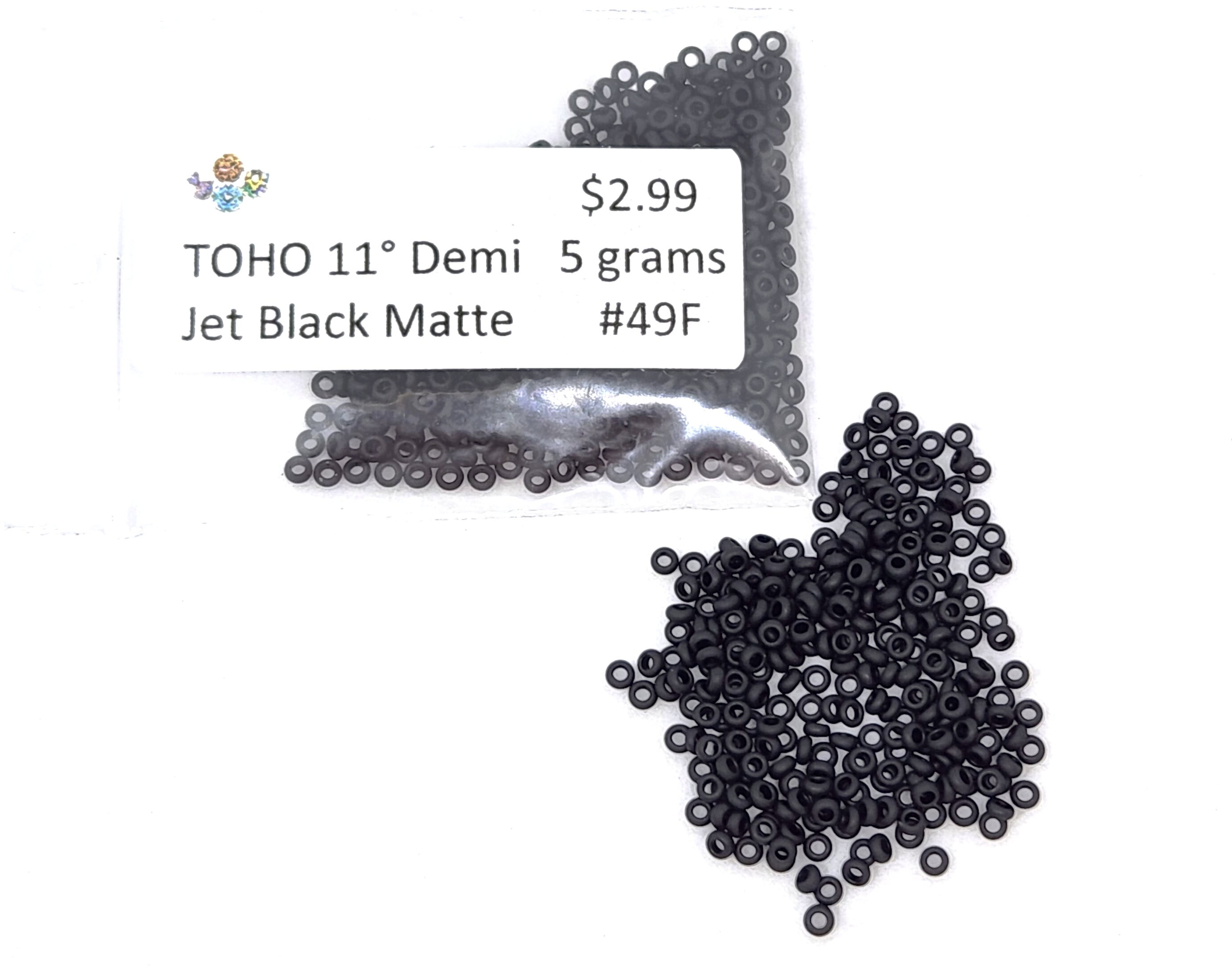 Demi 8-49, Toho 8g Opaque Jet Demi 8-49, Toho 8g Opaque Jet