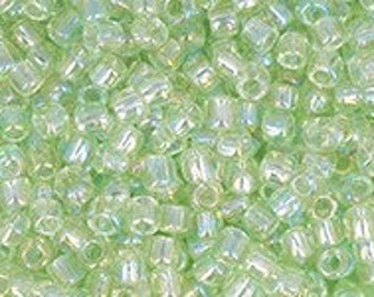 NEW!! TOHO RE: glass beads - size 11 - Rainbow Green