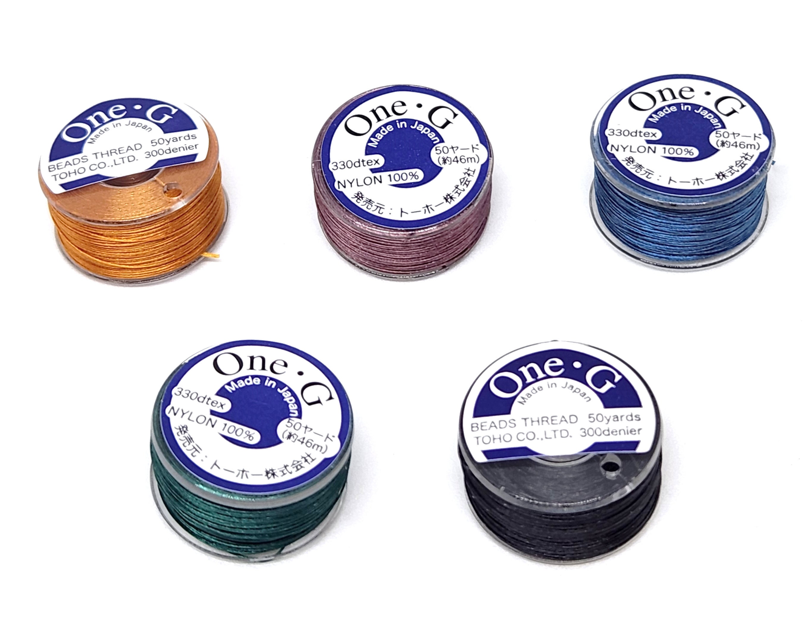 61-003 One-G TOHO Nylon Beading Thread, 50 yards, Light Gray - Rings &  Things