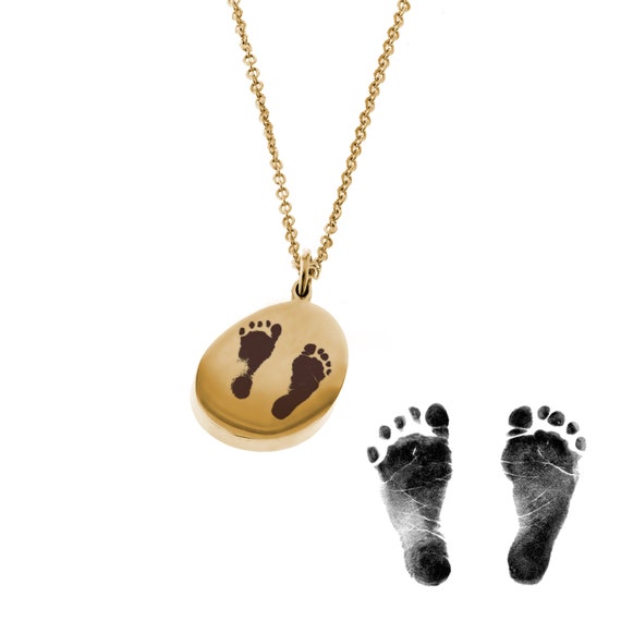 personalized footprint necklace