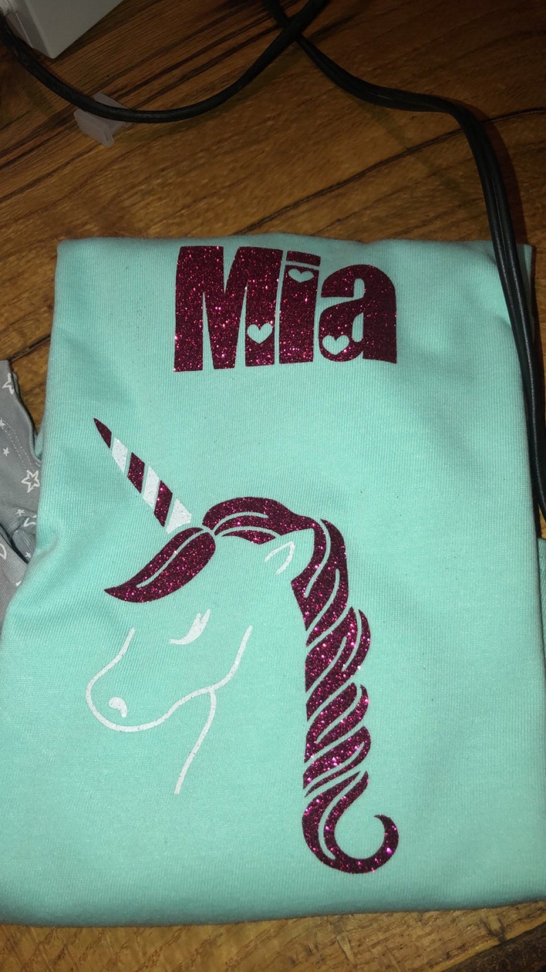 Custom name unicorn shirt image 1