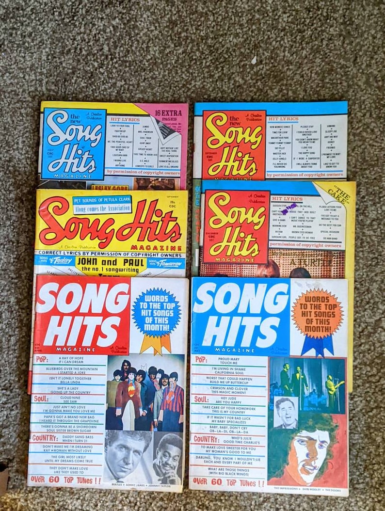 Vintage Song Hits Magazines Etsy
