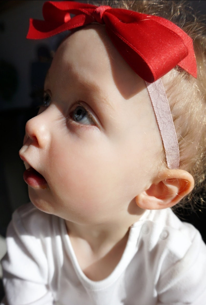 annapetitco style Evie BabyToddler Headband Matching Sister Headbands 4 Strawberry Red Bow