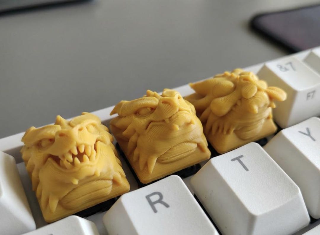 Dragon Artisan Keycap Set, 3D Printed Fantasy Keyboard Accessory, Gamer ...