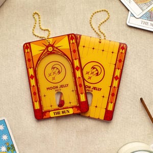 Die Sonne Tarot Karte Glasmalerei Kpop Fotokartenhalter, Acryl