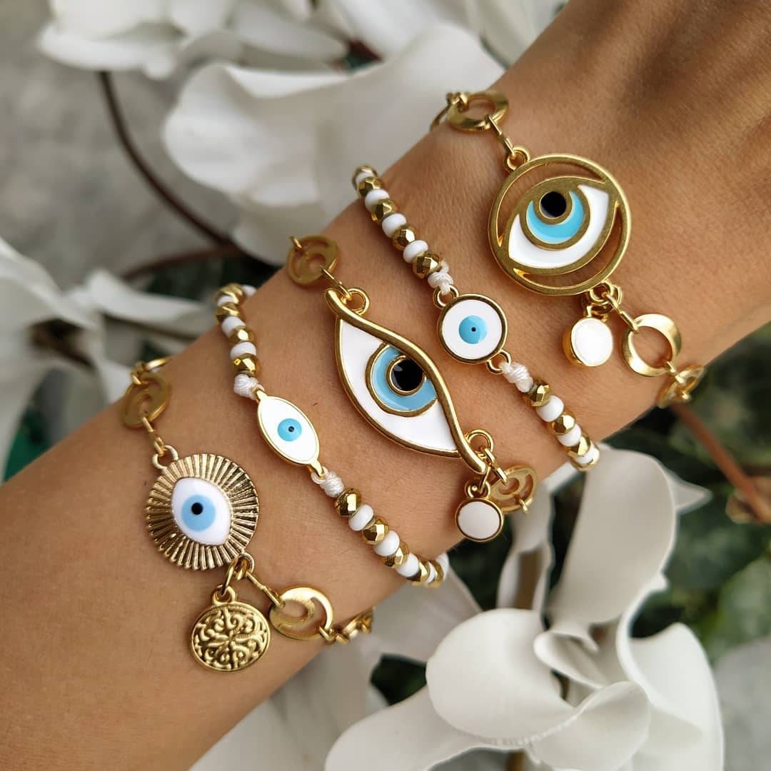 Greek Eye Bracelet/Evil Eye Bracelet/Stainlesssteel | Etsy