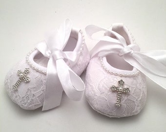 christening shoes set baptism shoes headband baby christening White baptism set headband shoe set baby shoe white baby shoes