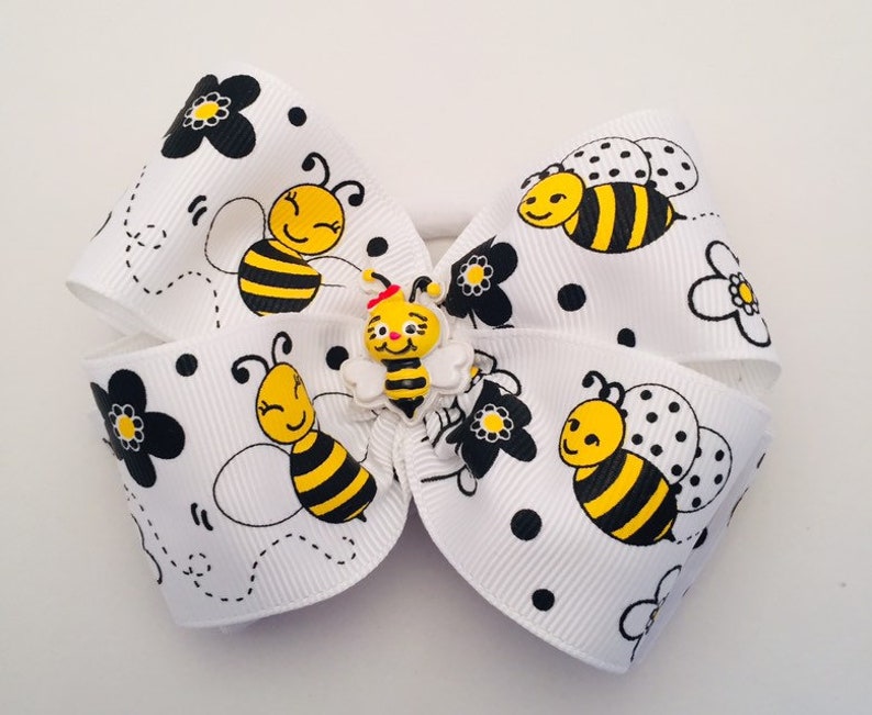 Honey Bee Hair Bow