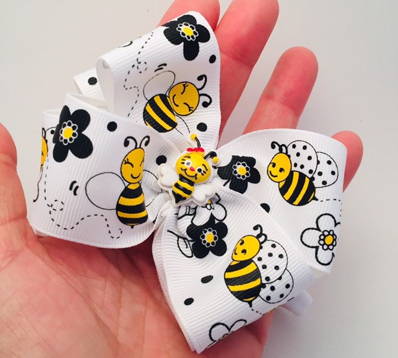 Honey Bee Hair Bow