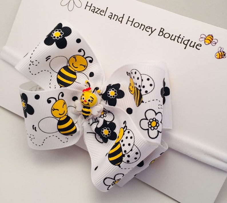 Honey Bee Hair Bow