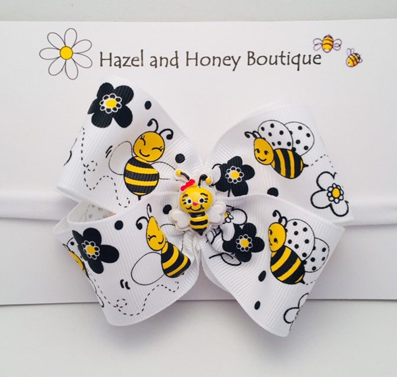 Honey Bee Hair Bow