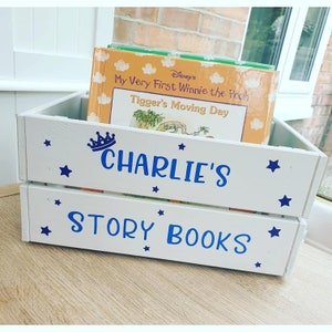 Childrens personalised story book holder - girl or boy