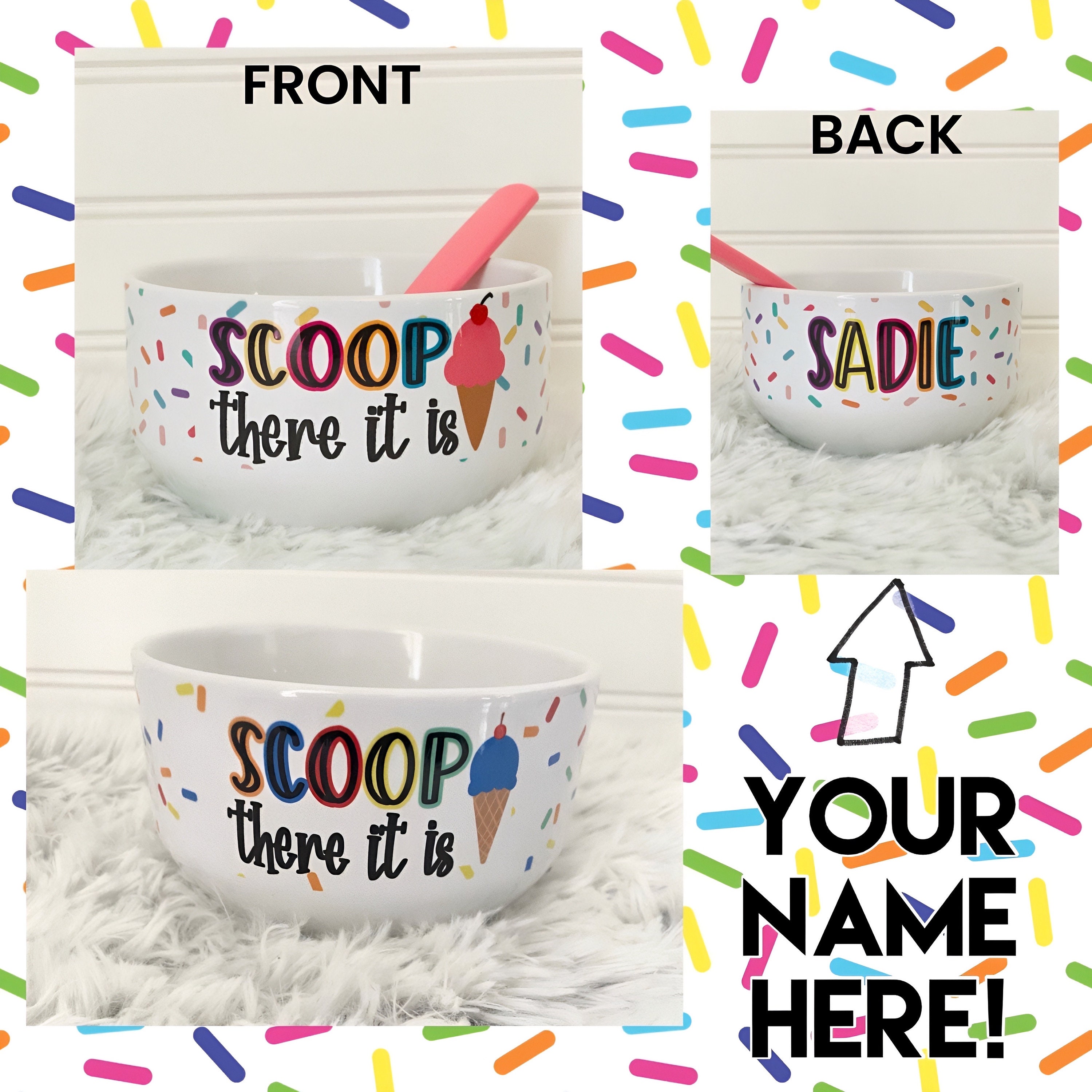 🍦$19.99 Personalized Ice Cream Bowls For The Smith Family! - Gifts For You  Now