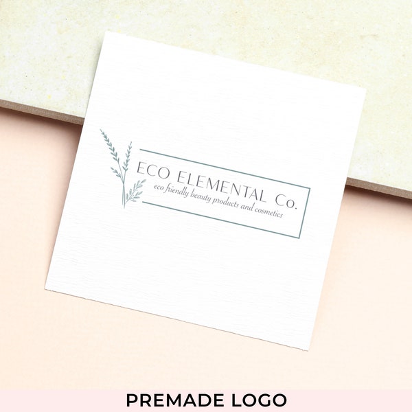 Premade Logo For Natural Business Branding and Design, Natural Cosmetic Logo, Clean Logo Ideas, Elegant Logo Ideas, Beauty Logo, Eco Logo