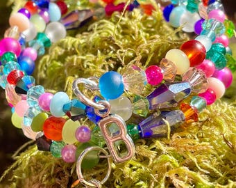 Beaded memory wire bracelet