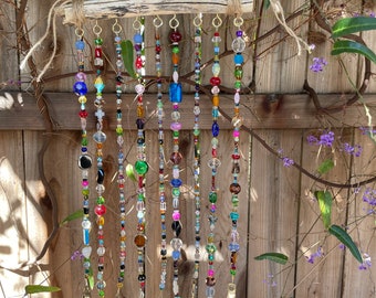 Deluxe “Nine” all glass beaded wind chime