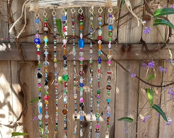 Deluxe “Nine” all glass beaded wind chime