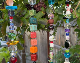 Personalized Pet Memorial Wind Chime: Glass Beads, Cremation Charm
