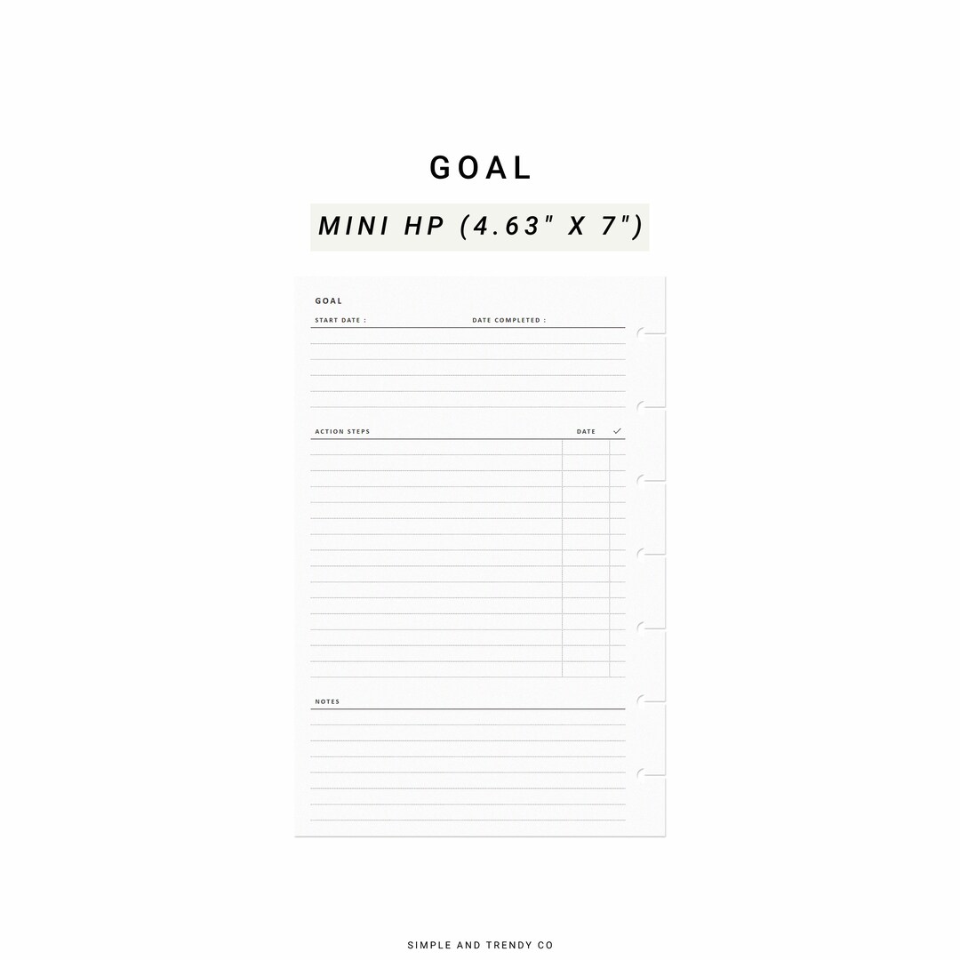 Goal Happy Planner Mini, Goal Setting, Goal Planner, Goal Tracker